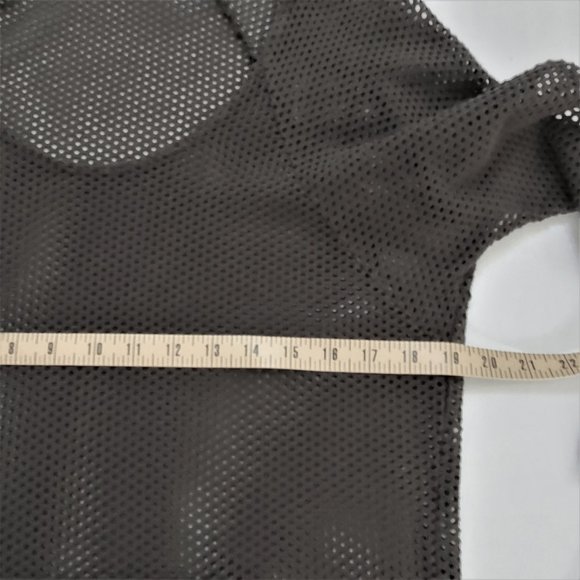 PURE KARMA Gray Yoga Pullover Hoodie - Open Weave - Medium - Picture 8 of 9